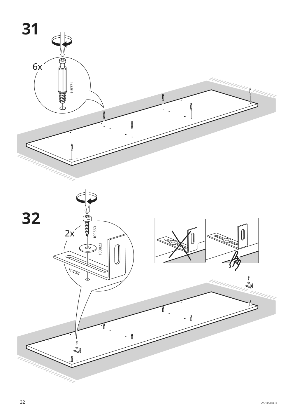 Assembly instructions for IKEA Hemnes tv unit black brown | Page 32 - IKEA HEMNES TV unit 003.392.18