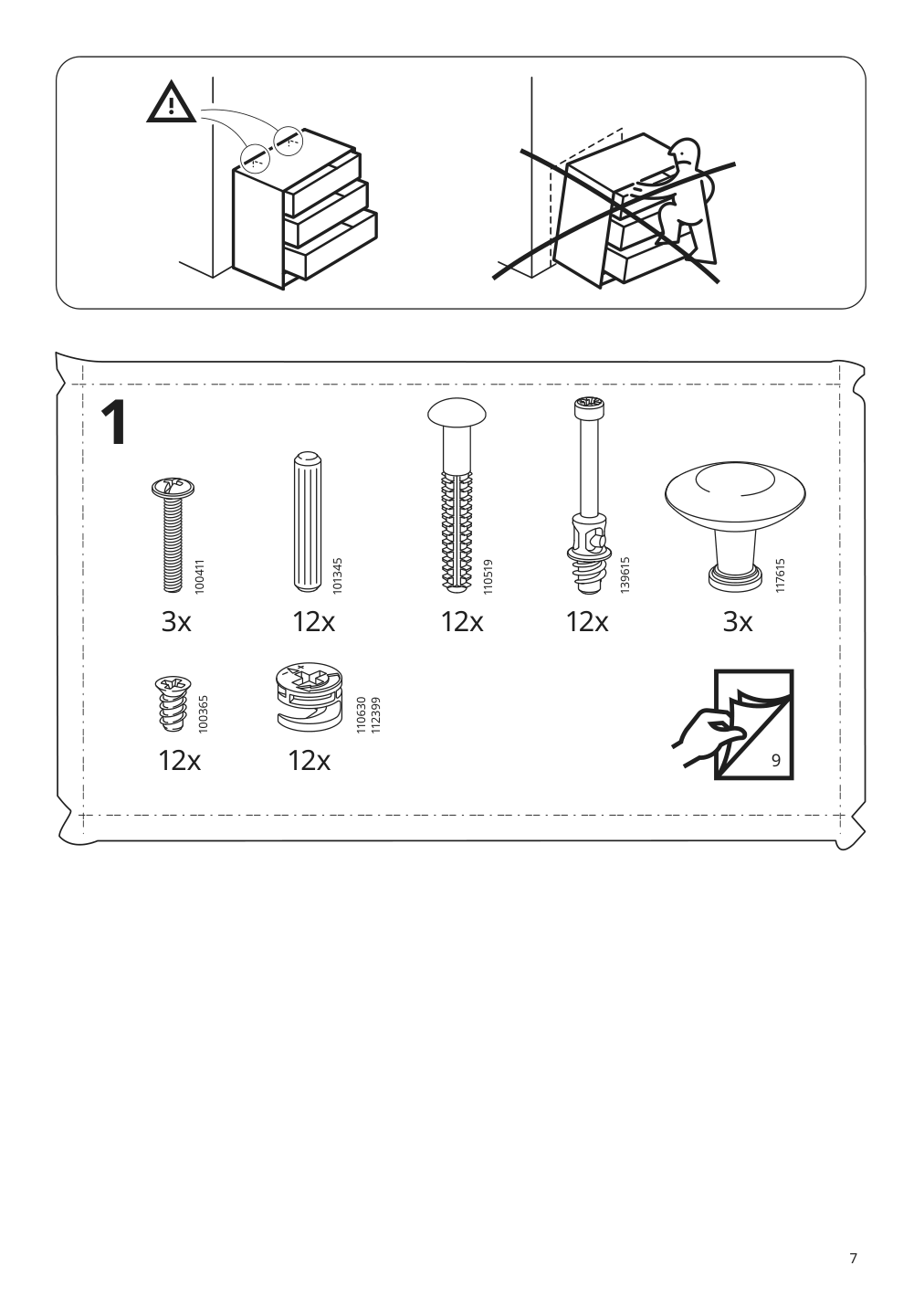 Assembly instructions for IKEA Hemnes tv unit black brown | Page 7 - IKEA HEMNES TV unit 003.392.18