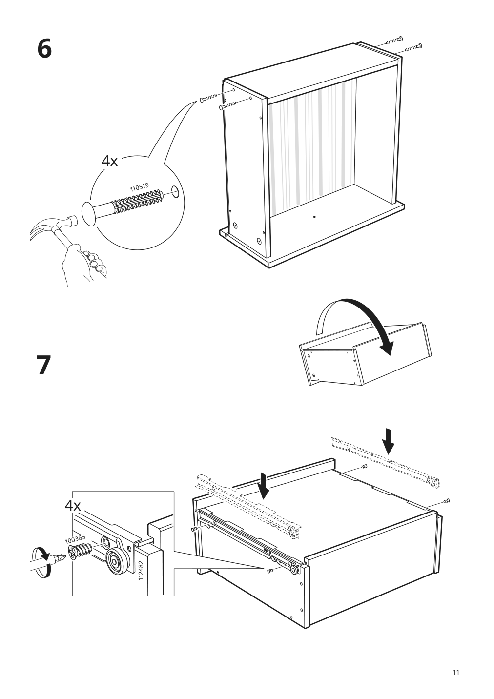 Assembly instructions for IKEA Hemnes tv unit dark gray stained | Page 11 - IKEA HEMNES TV unit 903.817.31