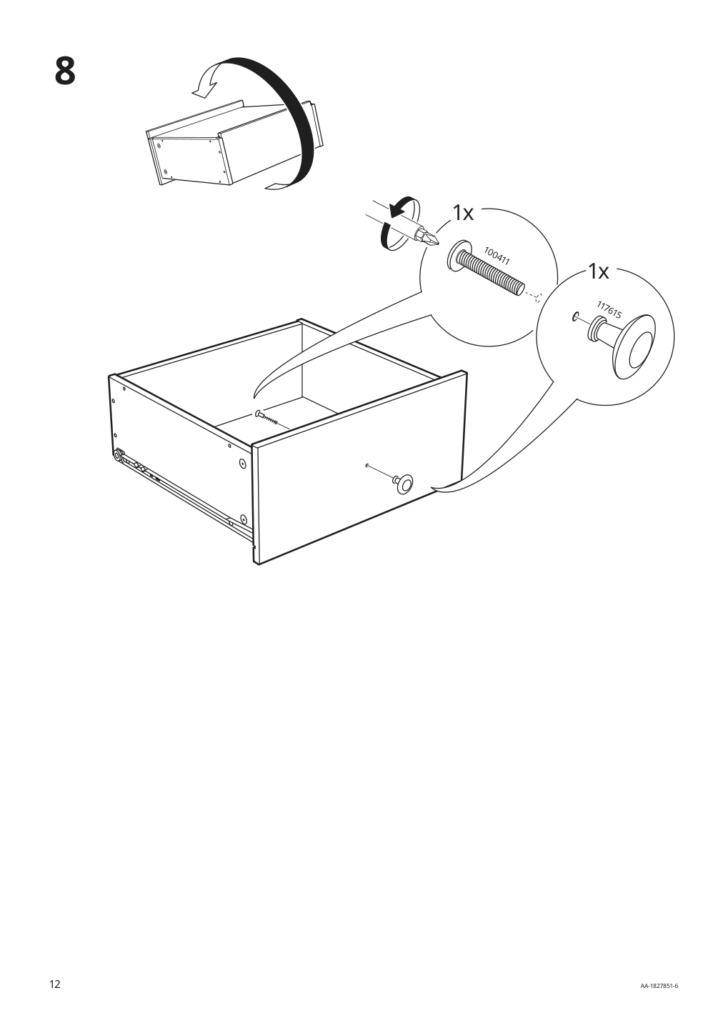 Assembly instructions for IKEA Hemnes tv unit dark gray stained | Page 12 - IKEA HEMNES TV unit 903.817.31