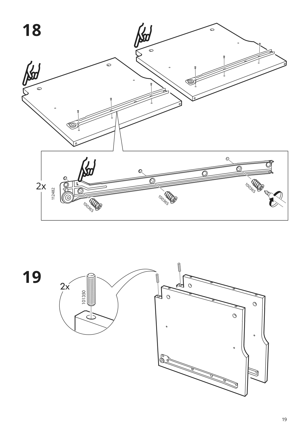 Assembly instructions for IKEA Hemnes tv unit dark gray stained | Page 19 - IKEA HEMNES TV unit 903.817.31