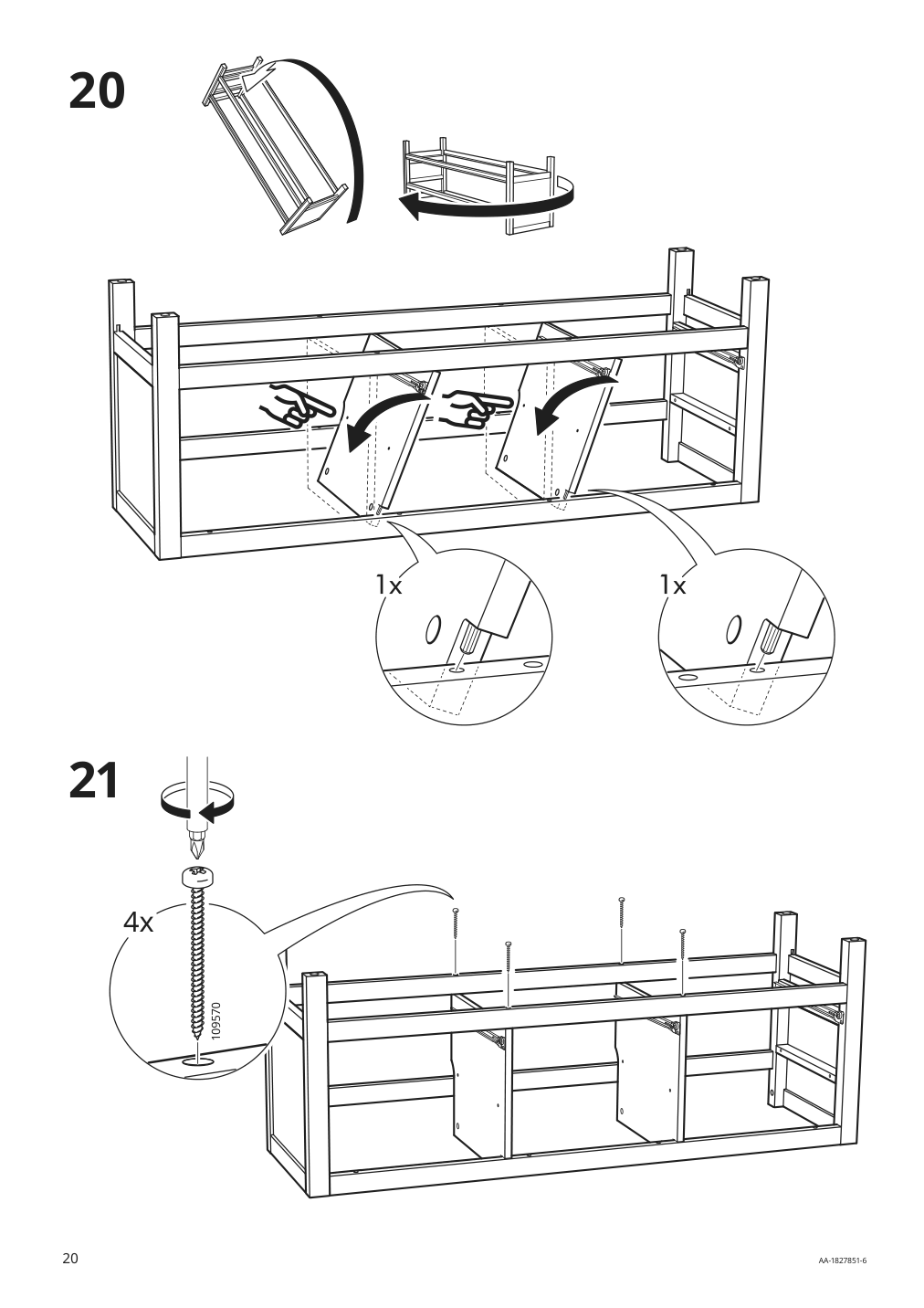 Assembly instructions for IKEA Hemnes tv unit dark gray stained | Page 20 - IKEA HEMNES TV unit 903.817.31