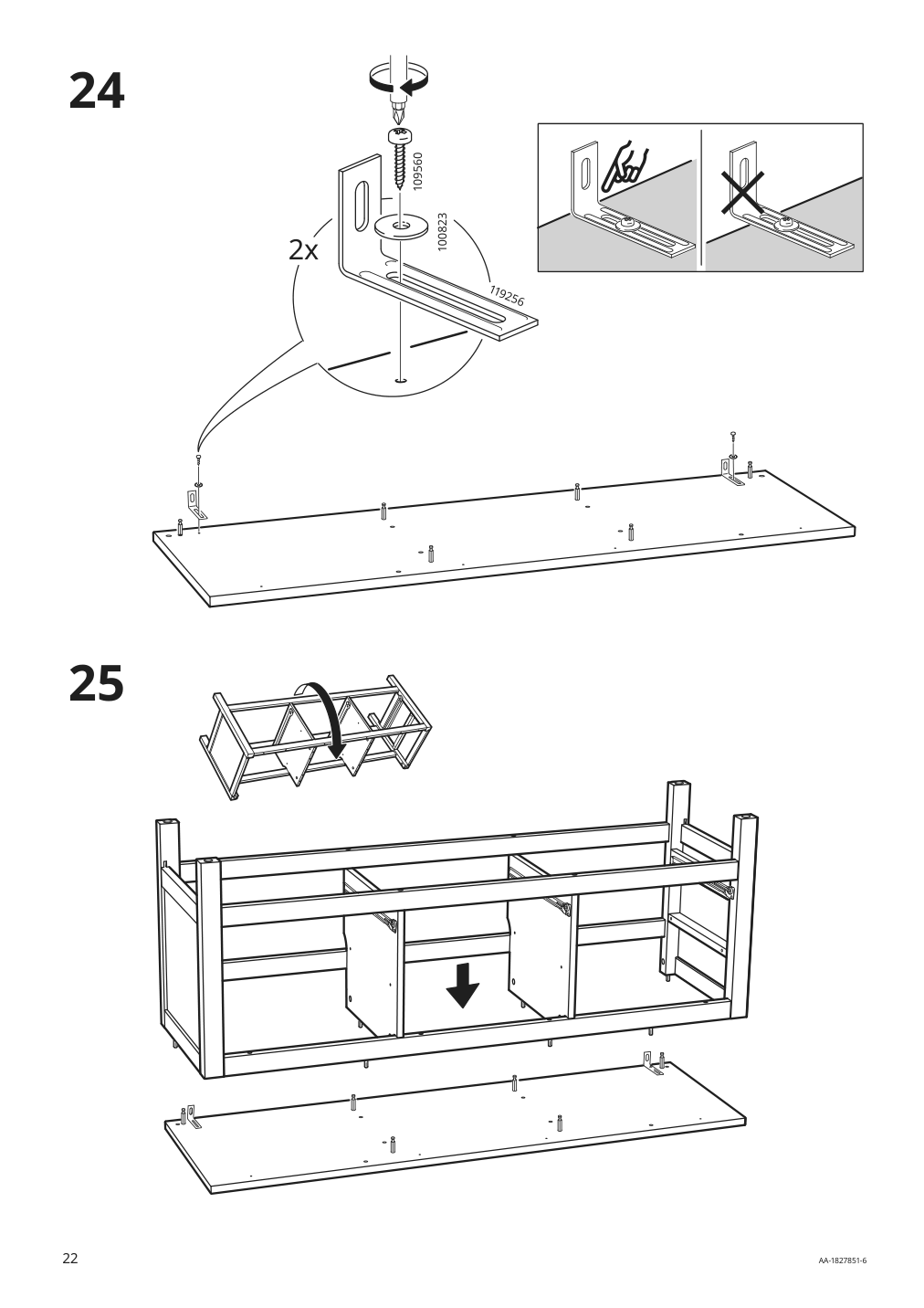 Assembly instructions for IKEA Hemnes tv unit dark gray stained | Page 22 - IKEA HEMNES TV unit 903.817.31