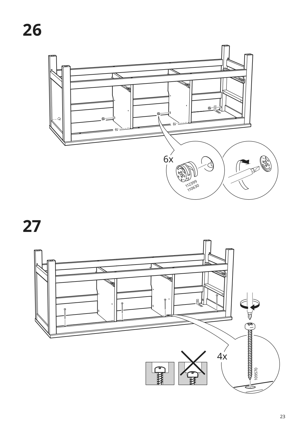 Assembly instructions for IKEA Hemnes tv unit dark gray stained | Page 23 - IKEA HEMNES TV unit 903.817.31