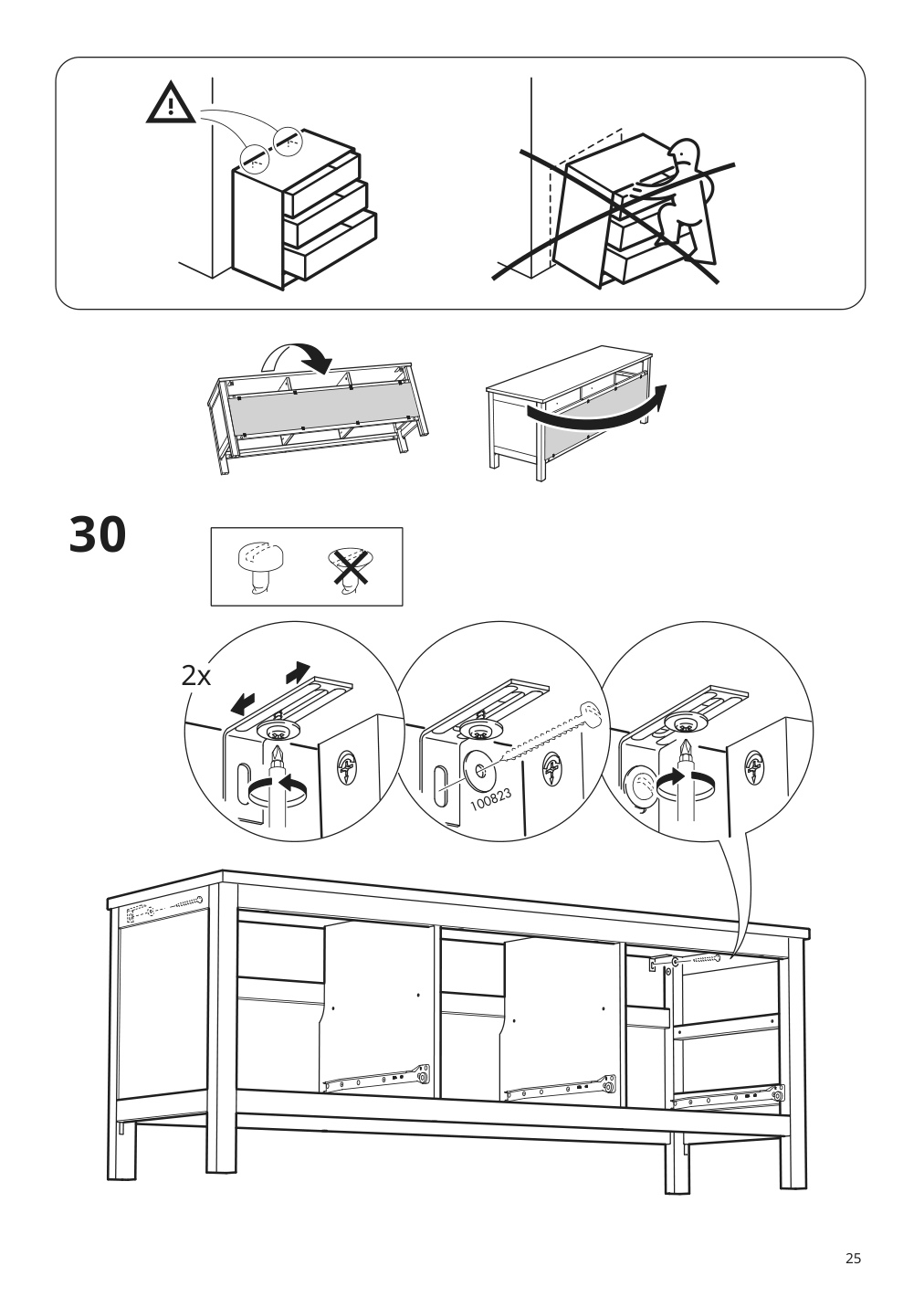 Assembly instructions for IKEA Hemnes tv unit dark gray stained | Page 25 - IKEA HEMNES TV unit 903.817.31