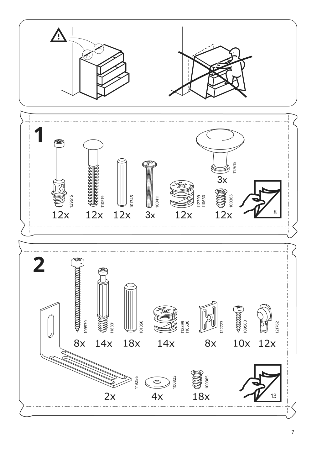 Assembly instructions for IKEA Hemnes tv unit dark gray stained | Page 7 - IKEA HEMNES TV unit 903.817.31