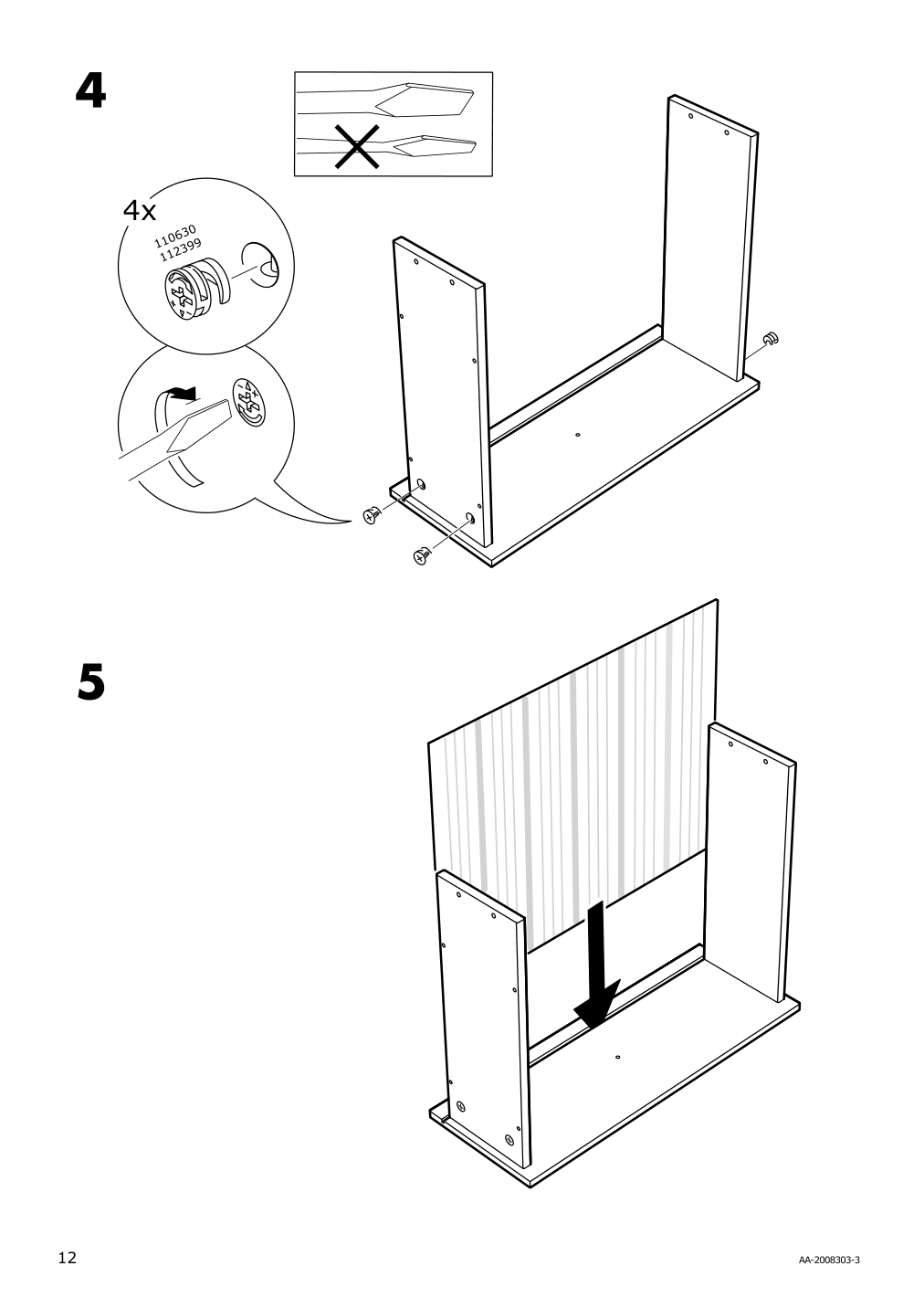 Assembly instructions for IKEA Hemnes tv unit dark gray stained | Page 12 - IKEA HEMNES TV unit 503.817.47