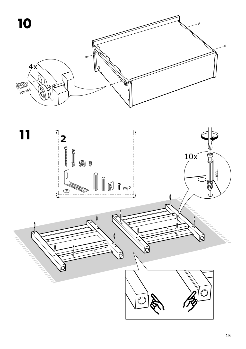 Assembly instructions for IKEA Hemnes tv unit dark gray stained | Page 15 - IKEA HEMNES TV unit 503.817.47