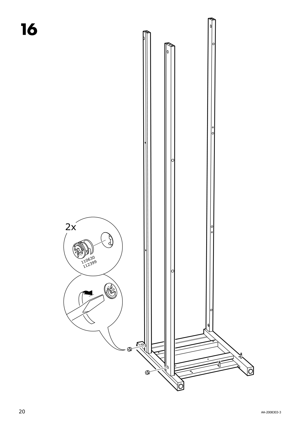 Assembly instructions for IKEA Hemnes tv unit dark gray stained | Page 20 - IKEA HEMNES TV unit 503.817.47