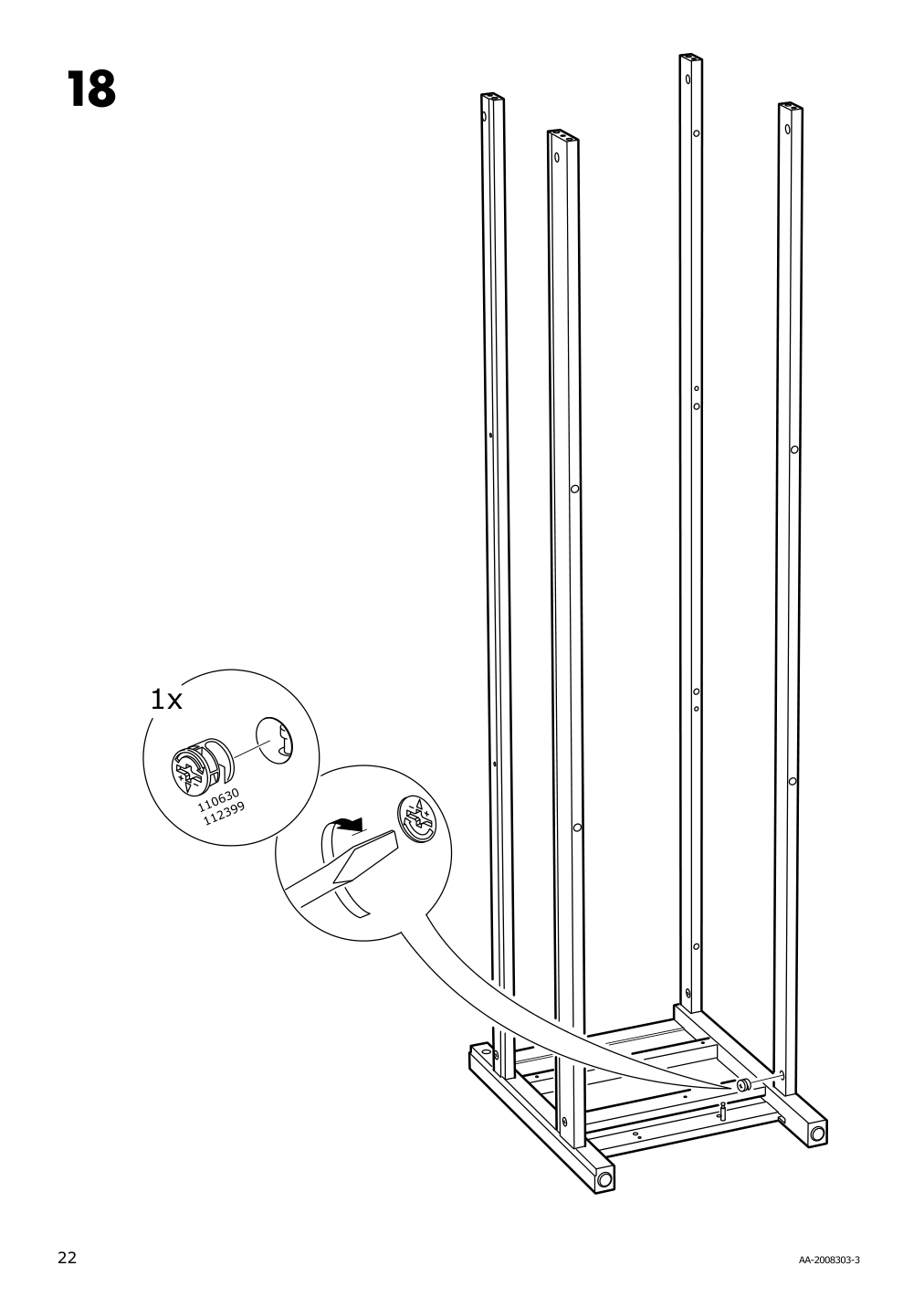 Assembly instructions for IKEA Hemnes tv unit dark gray stained | Page 22 - IKEA HEMNES TV unit 503.817.47