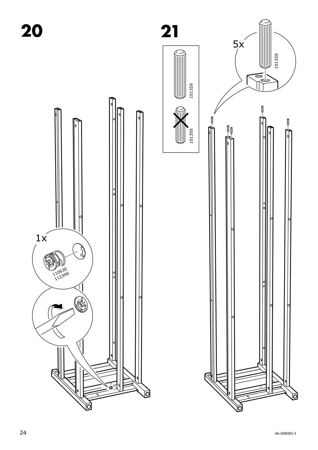 Assembly instructions for IKEA Hemnes tv unit dark gray stained | Page 24 - IKEA HEMNES TV unit 503.817.47