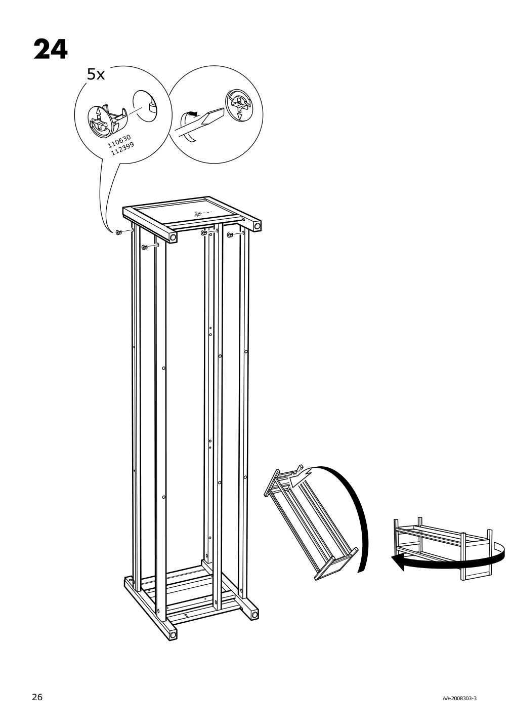 Assembly instructions for IKEA Hemnes tv unit dark gray stained | Page 26 - IKEA HEMNES TV unit 503.817.47