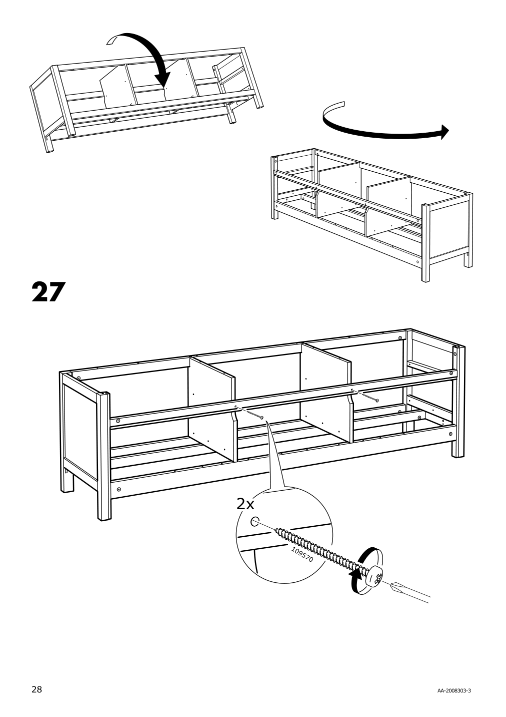 Assembly instructions for IKEA Hemnes tv unit dark gray stained | Page 28 - IKEA HEMNES TV unit 503.817.47