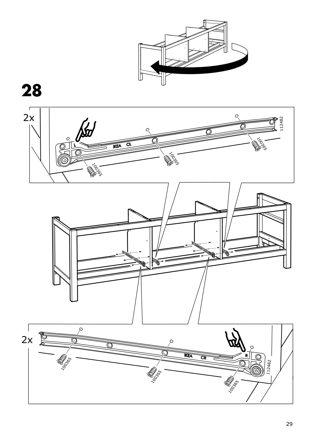 Assembly instructions for IKEA Hemnes tv unit dark gray stained | Page 29 - IKEA HEMNES TV unit 503.817.47