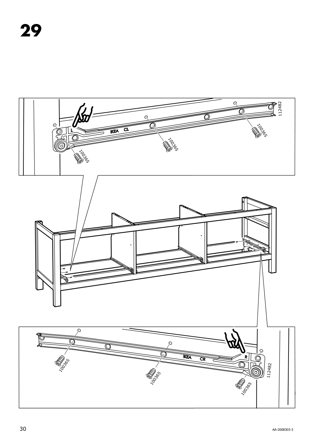 Assembly instructions for IKEA Hemnes tv unit dark gray stained | Page 30 - IKEA HEMNES TV unit 503.817.47