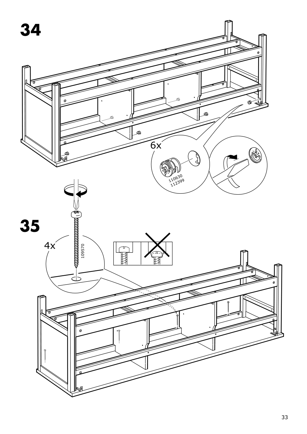 Assembly instructions for IKEA Hemnes tv unit dark gray stained | Page 33 - IKEA HEMNES TV unit 503.817.47