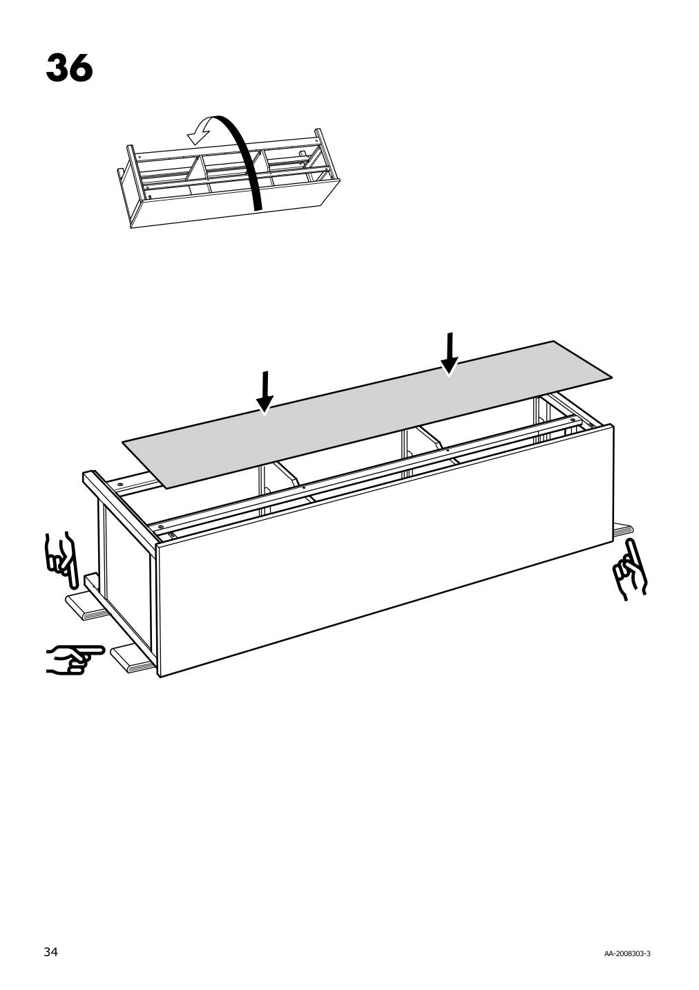 Assembly instructions for IKEA Hemnes tv unit dark gray stained | Page 34 - IKEA HEMNES TV unit 503.817.47