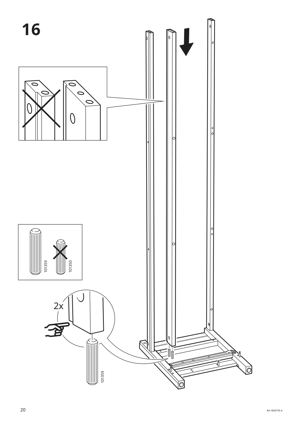 Assembly instructions for IKEA Hemnes tv unit white stain | Page 20 - IKEA HEMNES TV unit 603.392.20