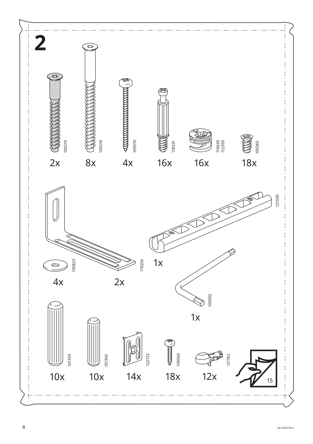 Assembly instructions for IKEA Hemnes tv unit white stain | Page 8 - IKEA HEMNES TV unit 603.392.20