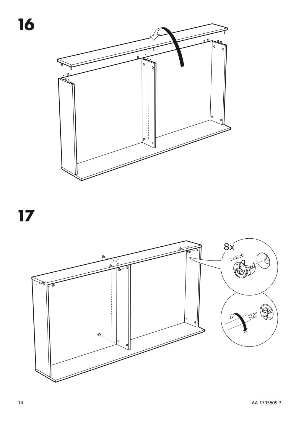 Assembly instructions for IKEA Hemnes underbed storage box set of 2 black brown | Page 14 - IKEA HEMNES bed frame with 2 storage boxes 092.752.12