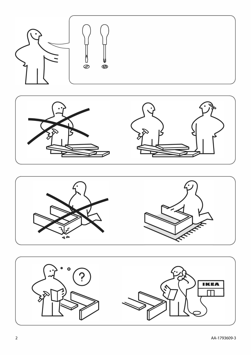 Assembly instructions for IKEA Hemnes underbed storage box set of 2 dark gray stained | Page 2 - IKEA HEMNES bed frame with 2 storage boxes 892.751.71