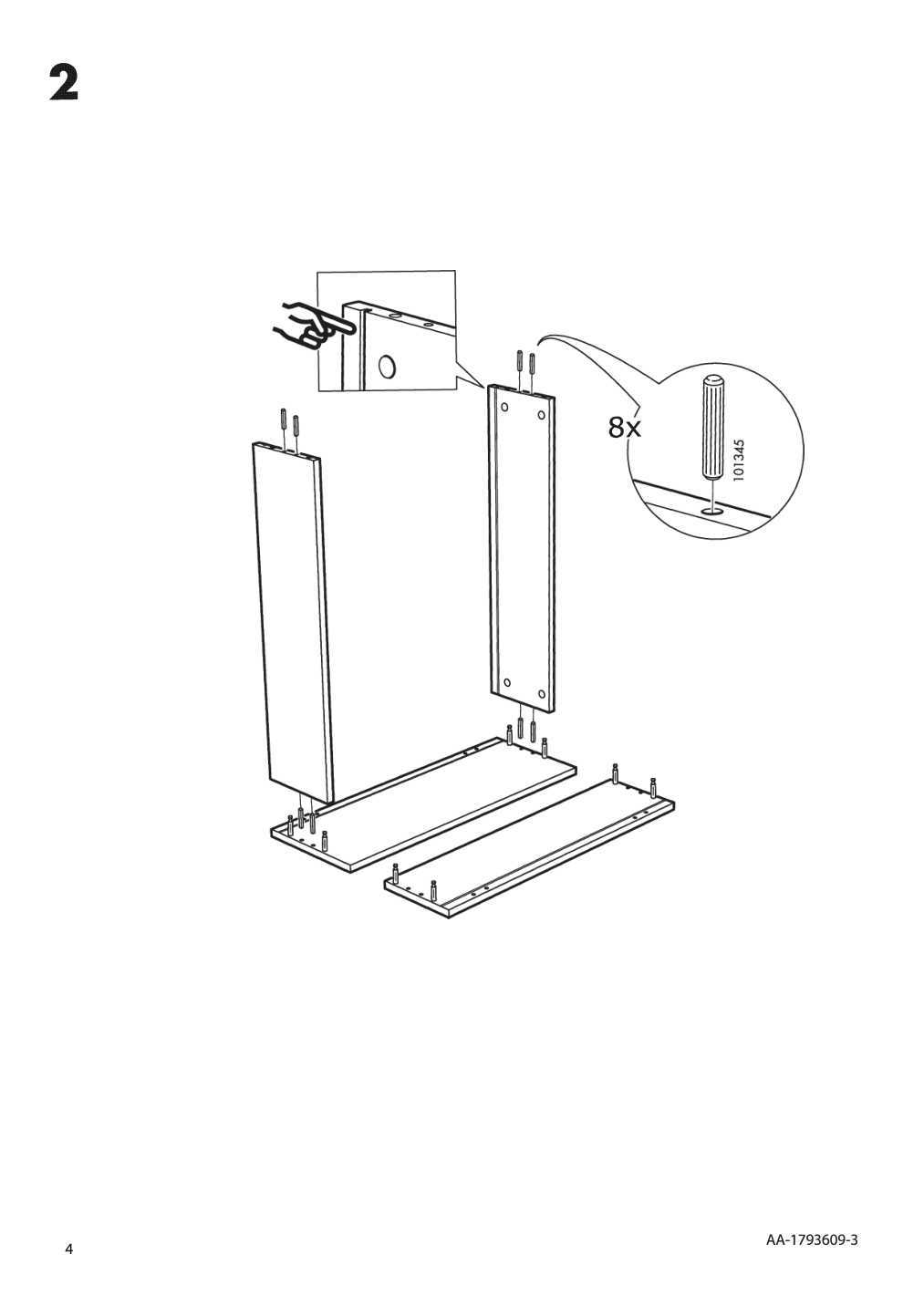 Assembly instructions for IKEA Hemnes underbed storage box set of 2 dark gray stained | Page 4 - IKEA HEMNES bed frame with 2 storage boxes 092.751.70