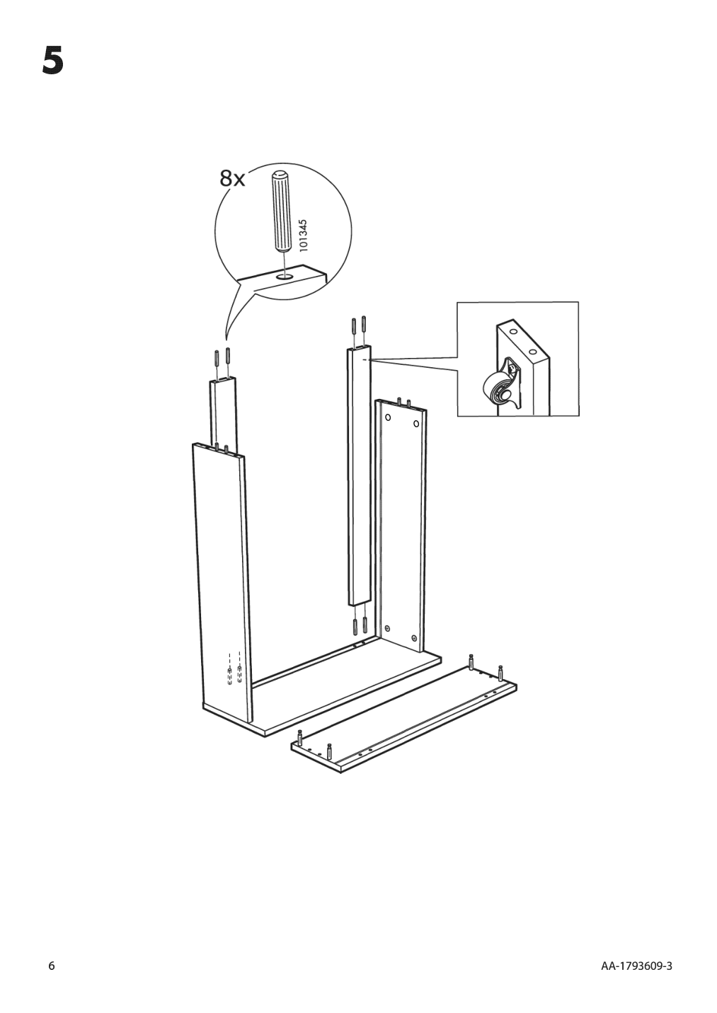 Assembly instructions for IKEA Hemnes underbed storage box set of 2 black brown | Page 6 - IKEA HEMNES bed frame with 2 storage boxes 791.723.57