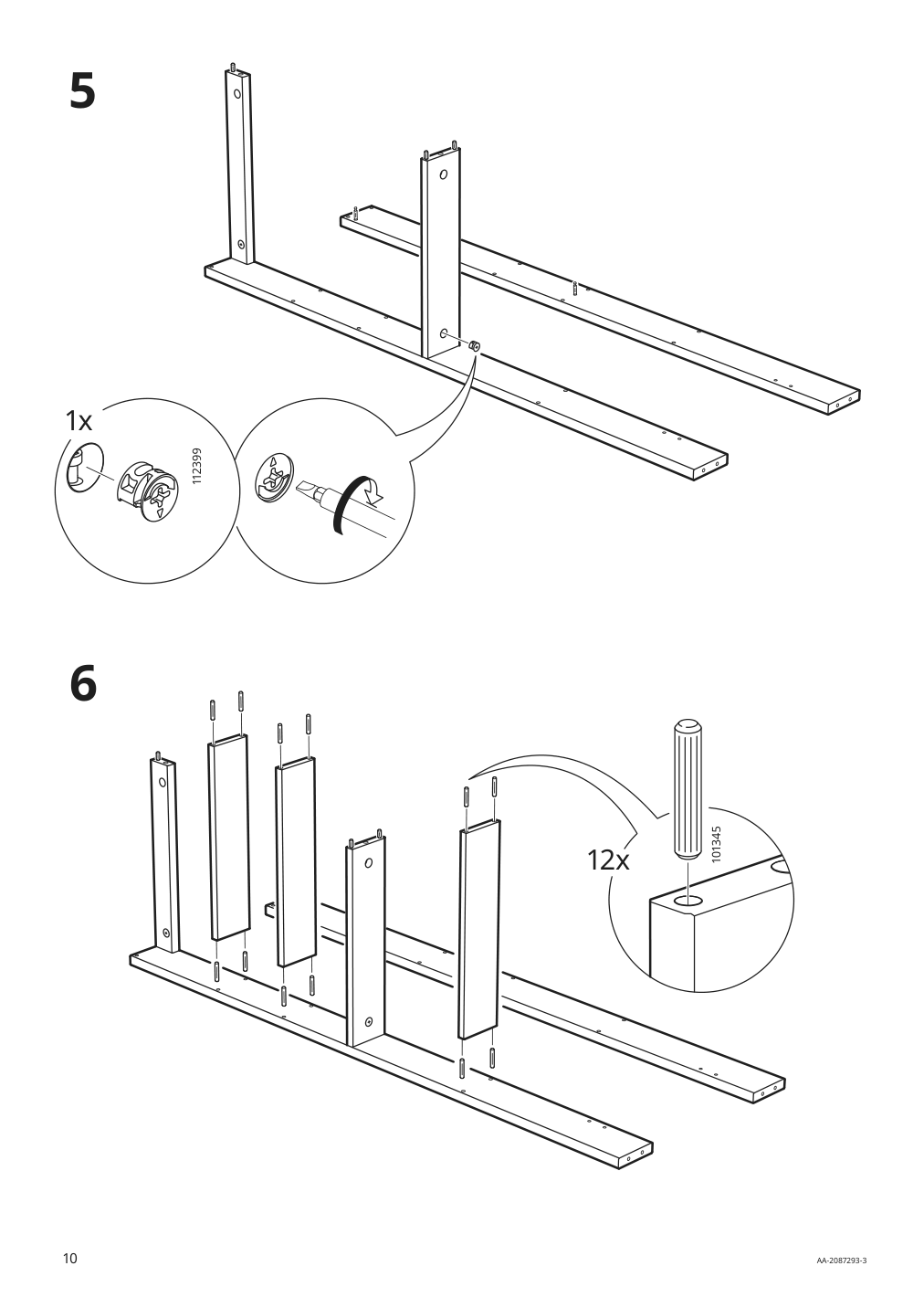 Assembly instructions for IKEA Hemnes wall shelf gray | Page 10 - IKEA HEMNES wall shelf 204.294.25