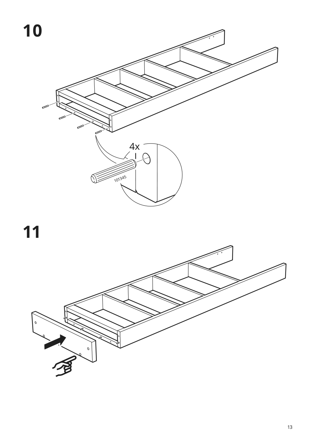 Assembly instructions for IKEA Hemnes wall shelf gray | Page 13 - IKEA HEMNES wall shelf 204.294.25