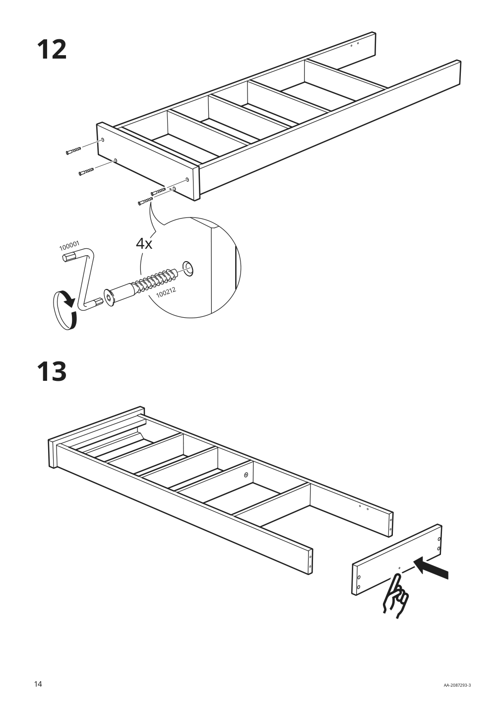 Assembly instructions for IKEA Hemnes wall shelf gray | Page 14 - IKEA HEMNES wall shelf 204.294.25