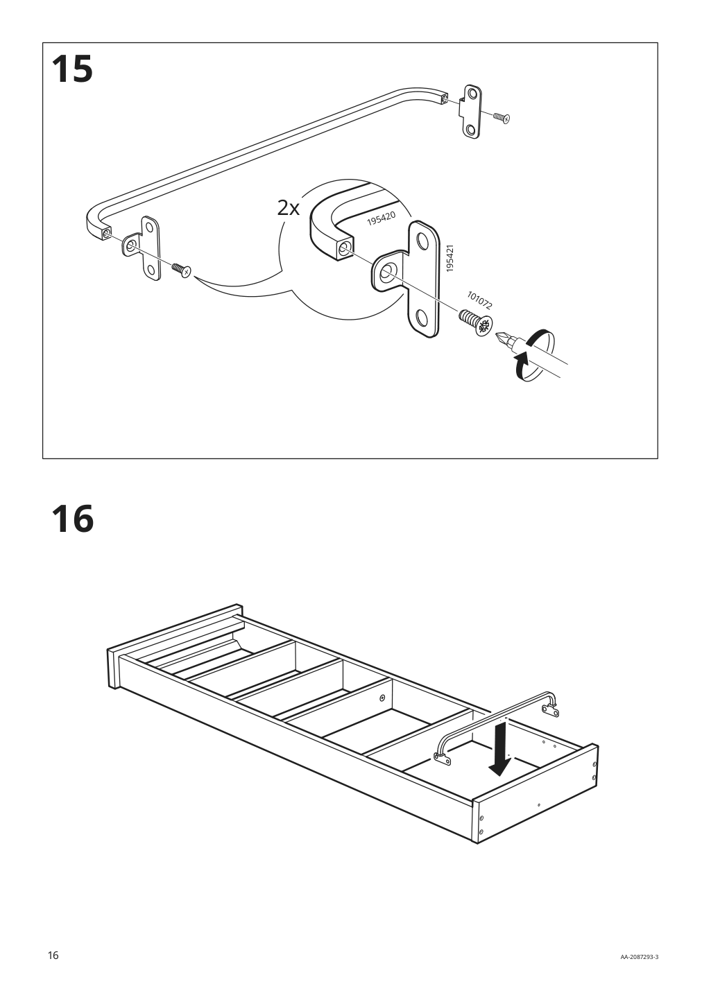 Assembly instructions for IKEA Hemnes wall shelf gray | Page 16 - IKEA HEMNES wall shelf 204.294.25