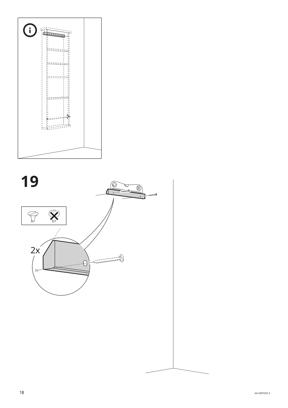 Assembly instructions for IKEA Hemnes wall shelf gray | Page 18 - IKEA HEMNES wall shelf 204.294.25