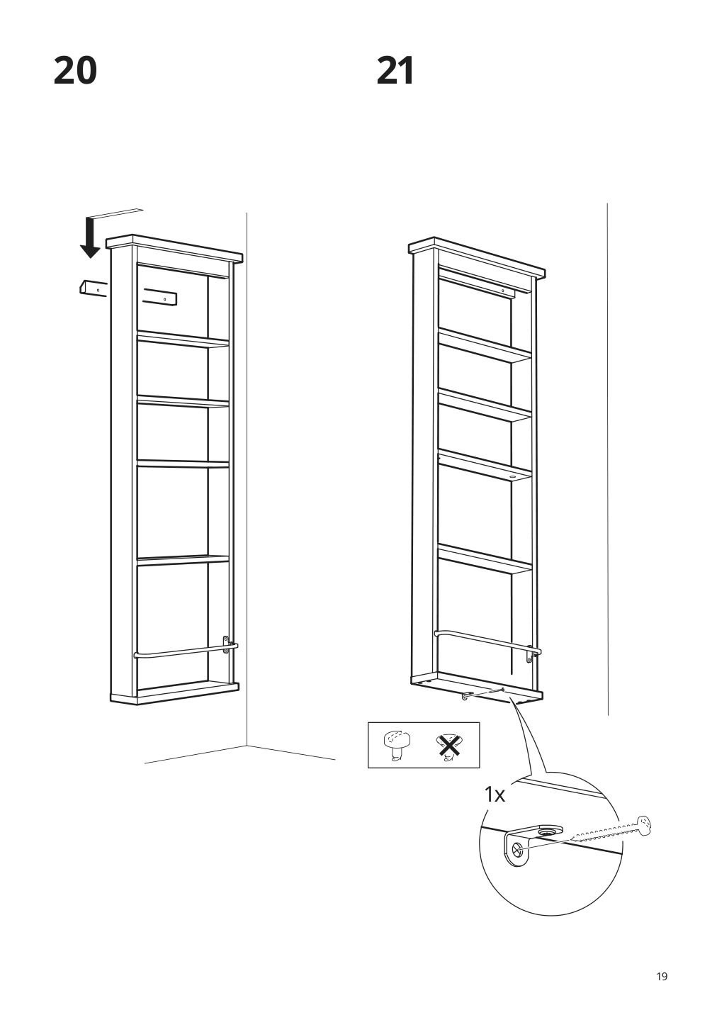 Assembly instructions for IKEA Hemnes wall shelf gray | Page 19 - IKEA HEMNES wall shelf 204.294.25