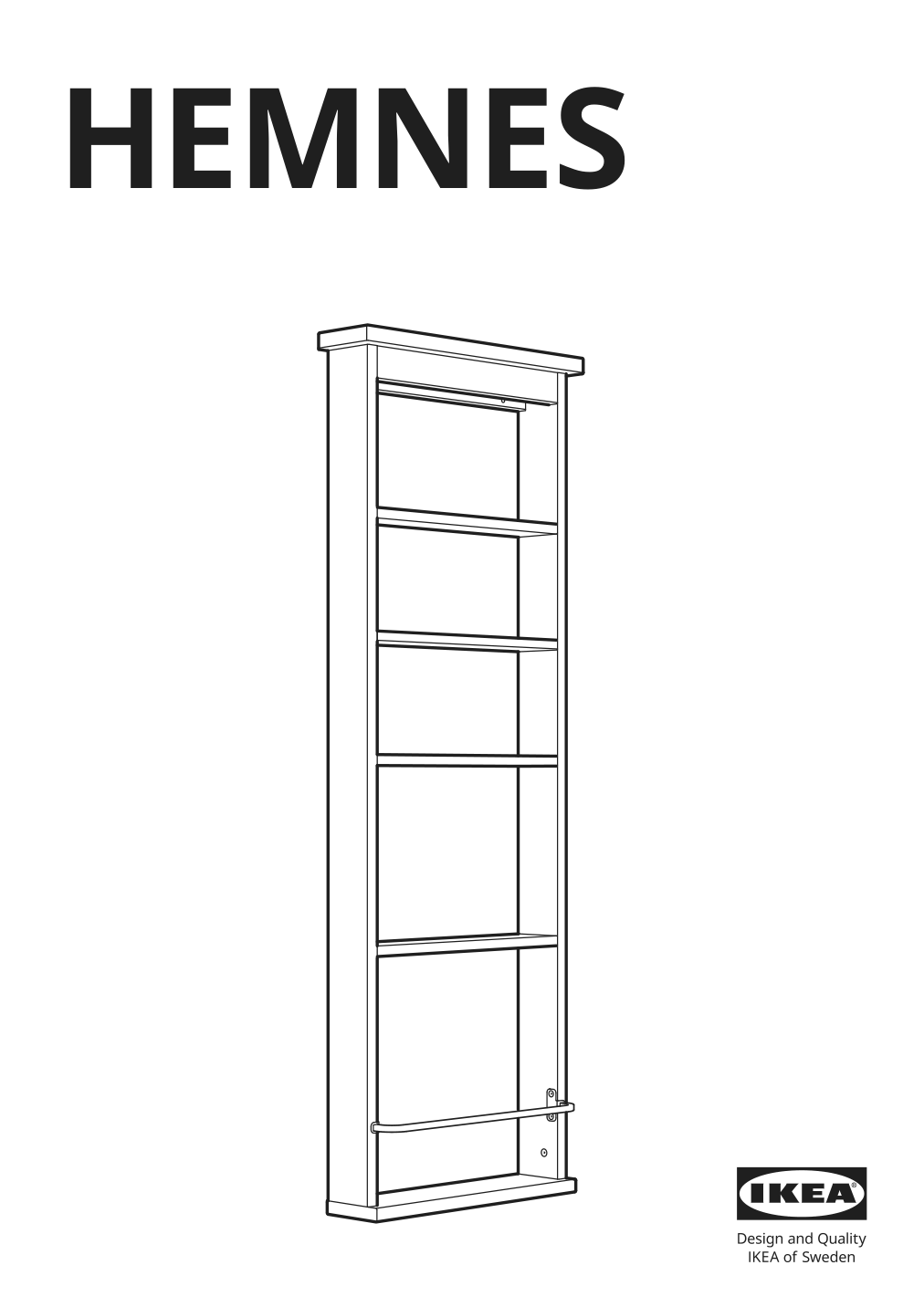 Assembly instructions for IKEA Hemnes wall shelf white | Page 1 - IKEA HEMNES wall shelf 003.966.47