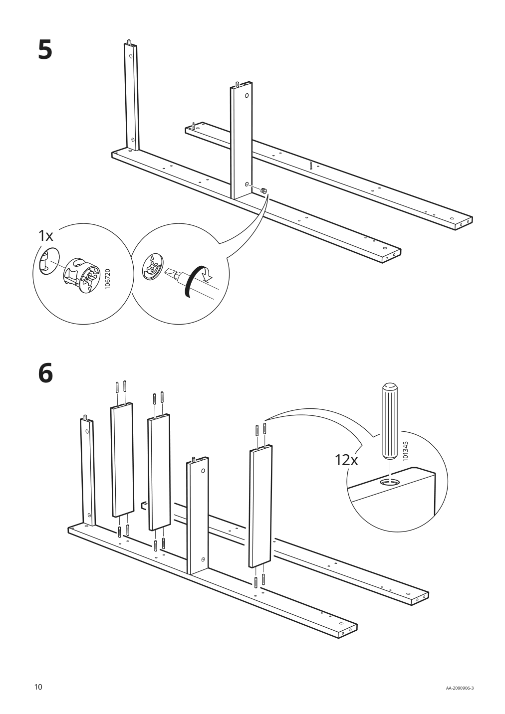 Assembly instructions for IKEA Hemnes wall shelf white | Page 10 - IKEA HEMNES wall shelf 003.966.47