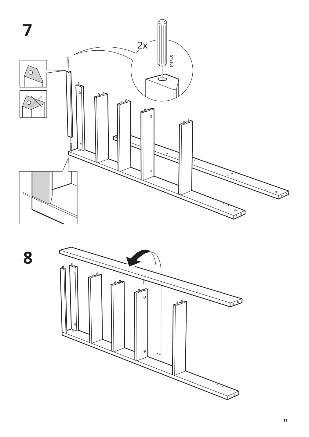 Assembly instructions for IKEA Hemnes wall shelf white | Page 11 - IKEA HEMNES wall shelf 003.966.47