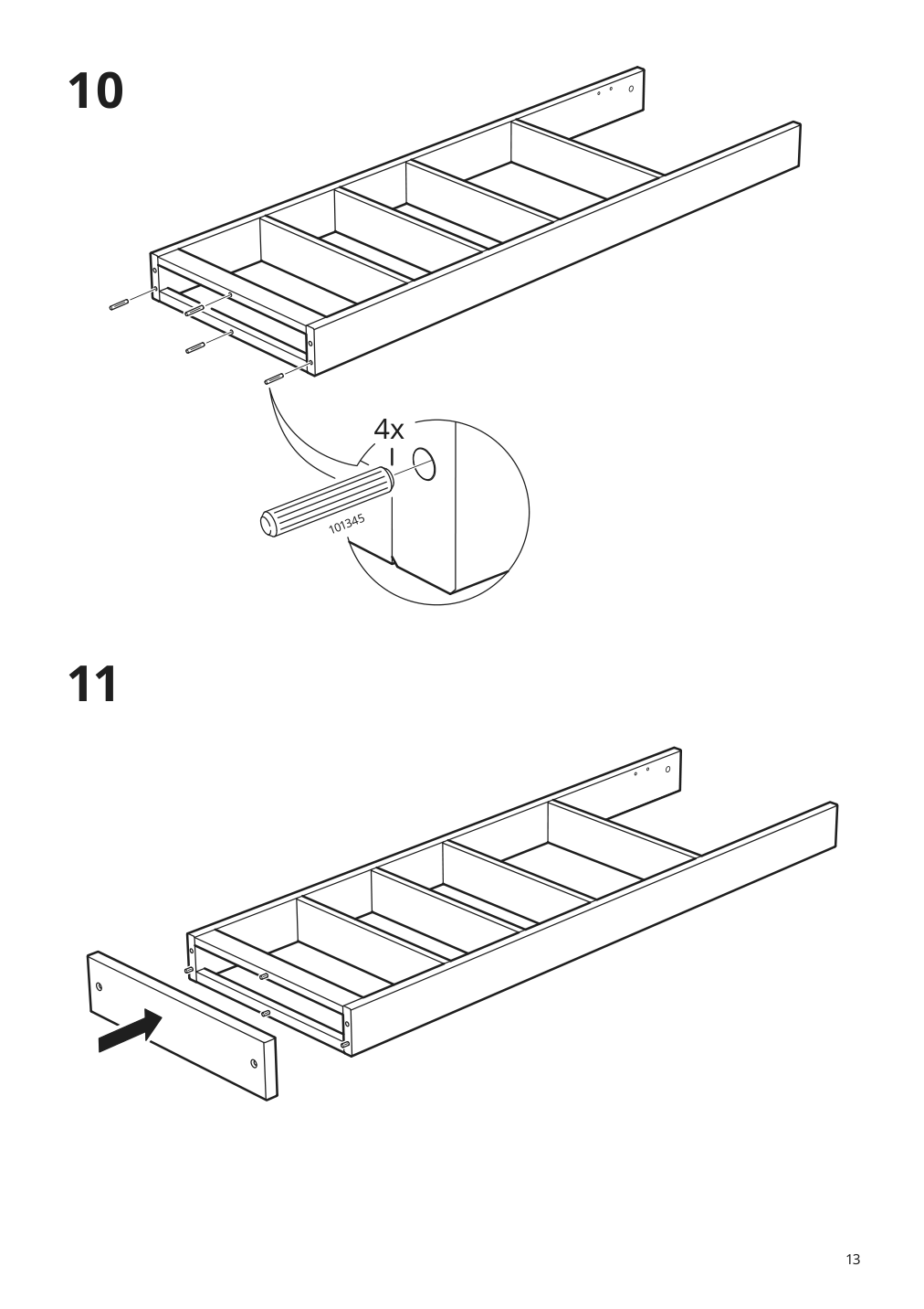 Assembly instructions for IKEA Hemnes wall shelf white | Page 13 - IKEA HEMNES wall shelf 003.966.47