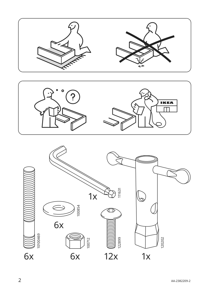 Assembly instructions for IKEA Herrakra armchair skulsta black | Page 2 - IKEA HERRÅKRA armchair 205.355.48