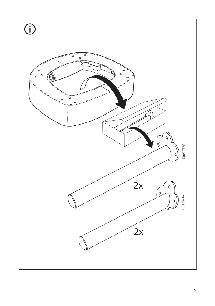 Assembly instructions for IKEA Herrakra armchair skulsta black | Page 3 - IKEA HERRÅKRA armchair 205.355.48