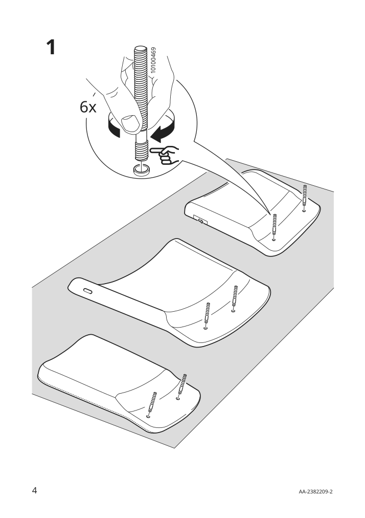 Assembly instructions for IKEA Herrakra armchair skulsta black | Page 4 - IKEA HERRÅKRA armchair 205.355.48