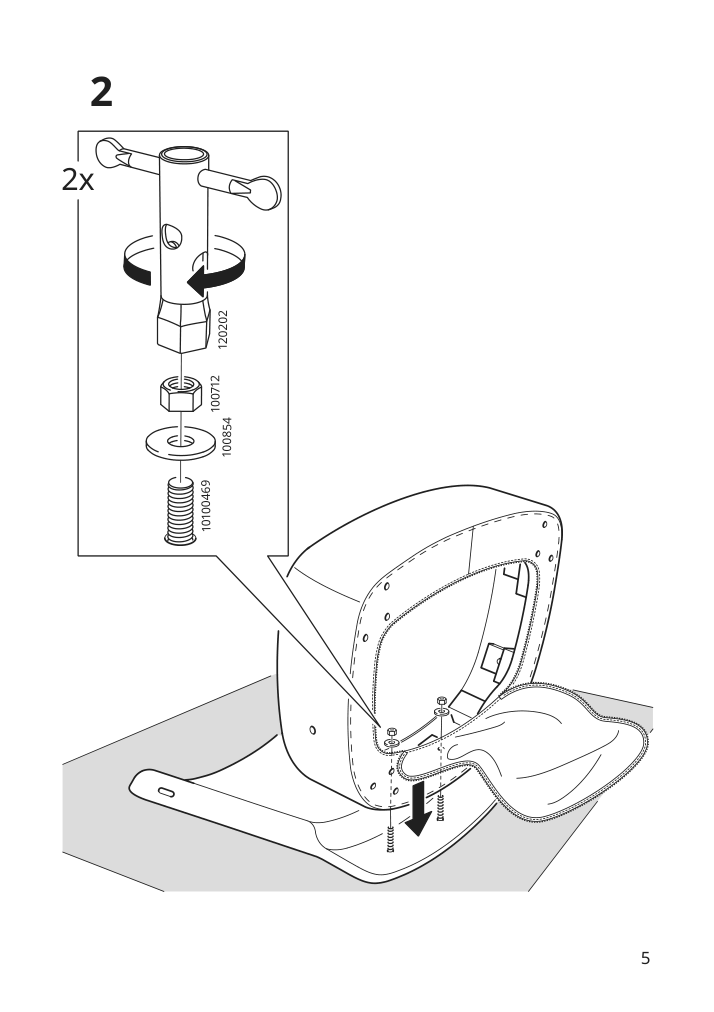 Assembly instructions for IKEA Herrakra armchair skulsta black | Page 5 - IKEA HERRÅKRA armchair 205.355.48