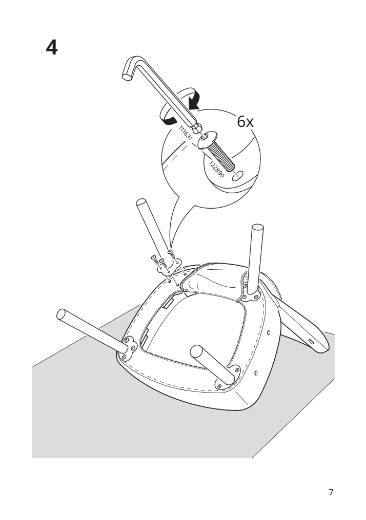 Assembly instructions for IKEA Herrakra armchair skulsta black | Page 7 - IKEA HERRÅKRA armchair 205.355.48