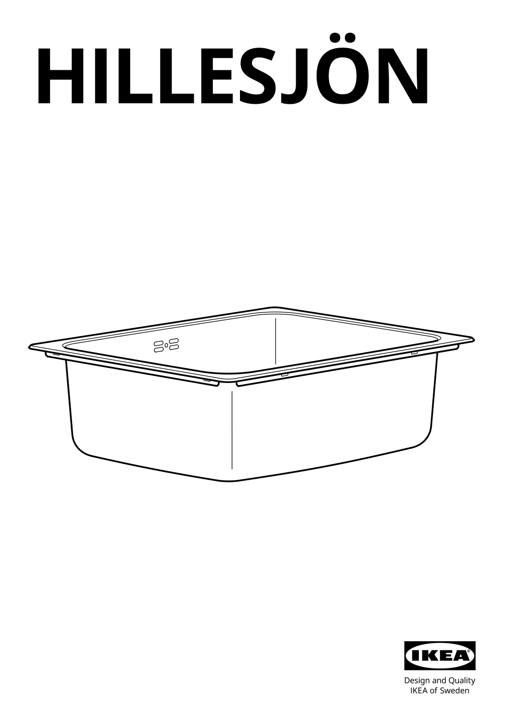 Assembly instructions for IKEA Hillesjoen sink stainless steel | Page 1 - IKEA ENHET kitchen 194.856.05