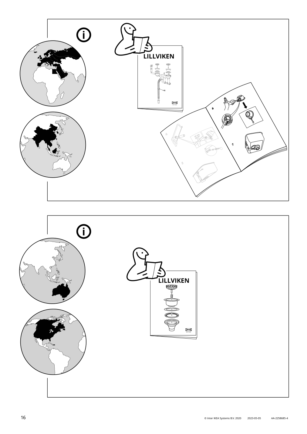 Assembly instructions for IKEA Hillesjoen sink stainless steel | Page 16 - IKEA ENHET corner kitchen 994.856.68