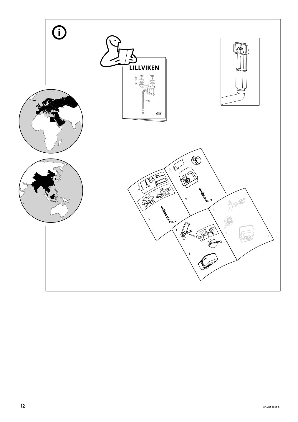 Assembly instructions for IKEA Hillesjoen sink stainless steel | Page 12 - IKEA ENHET corner kitchen 794.410.05