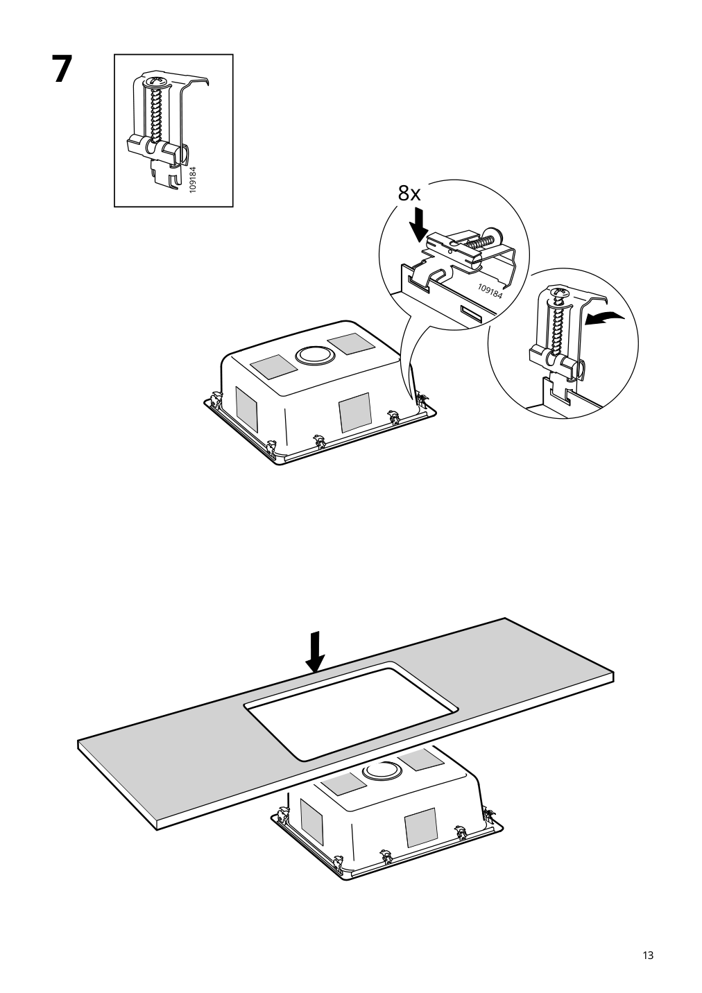 Assembly instructions for IKEA Hillesjoen sink stainless steel | Page 13 - IKEA ENHET corner kitchen 794.410.05