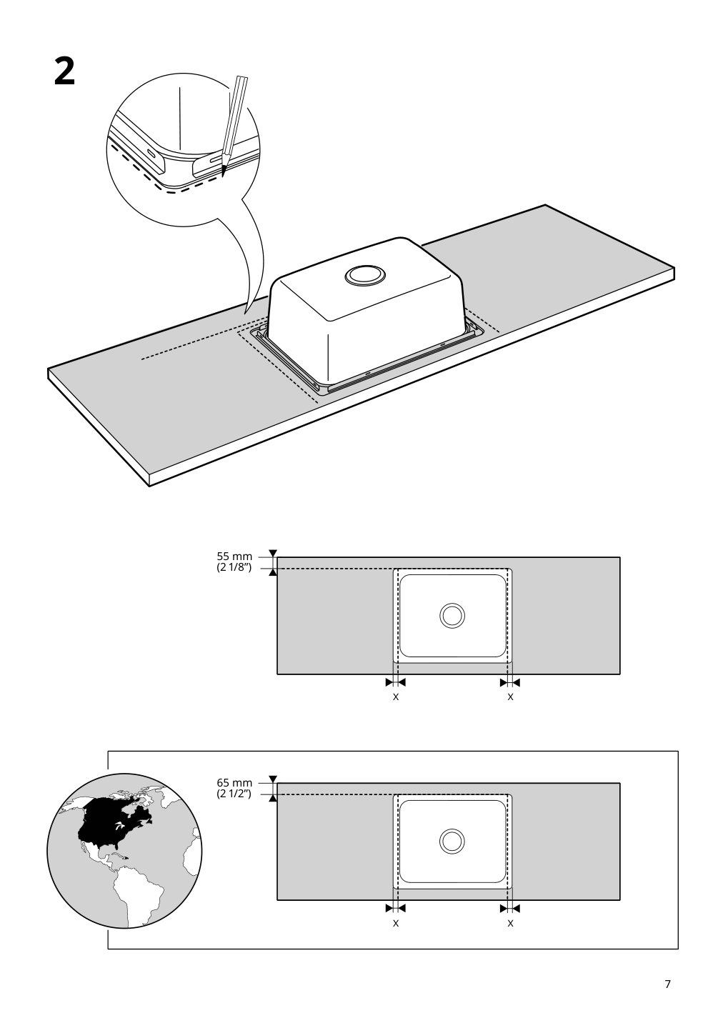 Assembly instructions for IKEA Hillesjoen sink stainless steel | Page 7 - IKEA ENHET corner kitchen 794.410.05