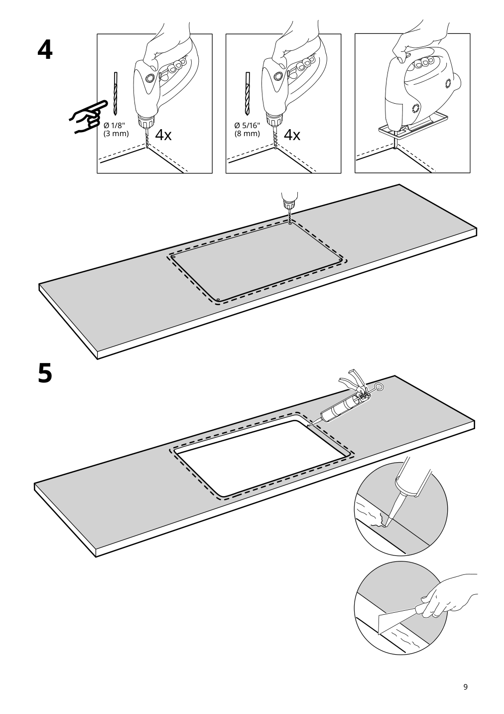 Assembly instructions for IKEA Hillesjoen sink stainless steel | Page 9 - IKEA ENHET corner kitchen 794.410.05