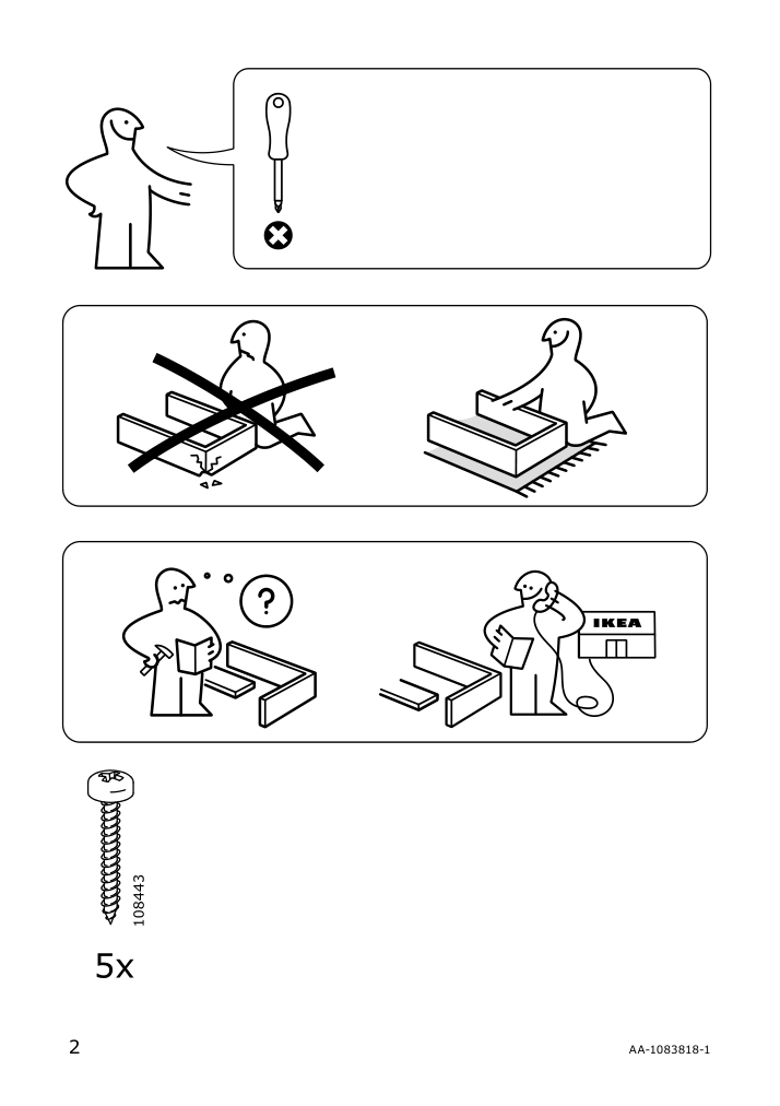 Assembly instructions for IKEA Hilver cone shaped leg bamboo | Page 2 - IKEA ANFALLARE / HILVER desk 294.177.10