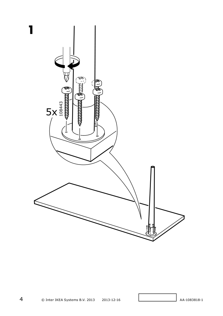 Assembly instructions for IKEA Hilver cone shaped leg bamboo | Page 4 - IKEA ANFALLARE / HILVER desk 294.177.10